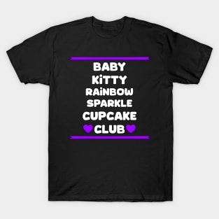 Baby Kitty Rainbow Sparkle Cupcake Club Logo T-Shirt